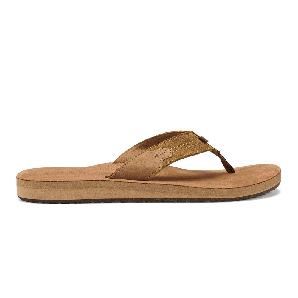 Cobian Lazo LZO24-230 Sandals Mens 12 Tan Leather Arch Support Flip Flops DAB196
